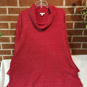 J. Jill Rich Red Cowl Neck Sweater